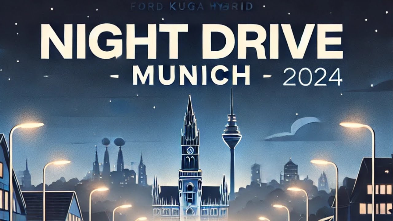 Night Drive through Munich – Ford Kuga Hybrid 2024 | Relaxing ASMR Car Ride