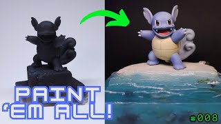 Paint 'em all: 008-Wartortle | 3D Printed Pokemon Miniature Painting