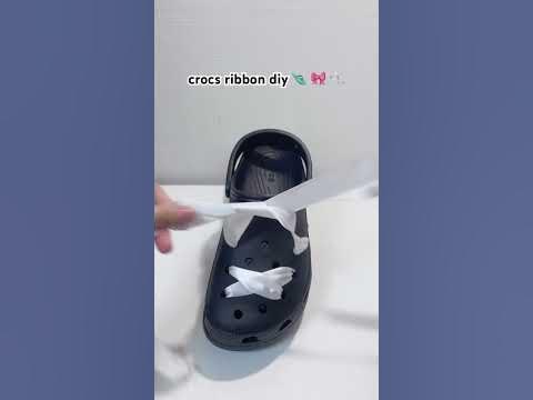 Decorating crocs with ribbon 리본으로 크록스 꾸미기 🎀#crocs #crocsribbon #크록스꾸미기 ...