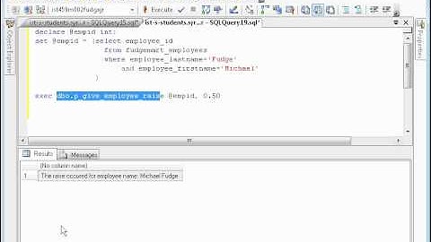 SQL: stored procedures