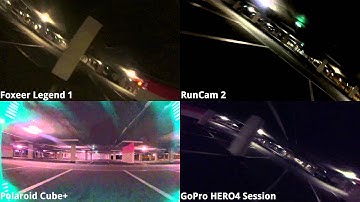 RunCam2 vs Foxeer Legend 1 vs GoPro Session vs Polaroid Cube+ Low Light comparison