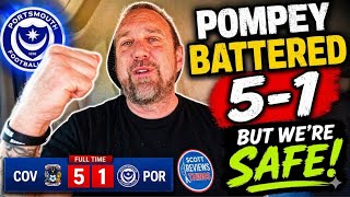 Coventry BATTER Pompey 5-1 - We Don’t Care 🤣- Coventry City Vs Portsmouth
We got battered. We got bruised. We got thumped 5-1 by Coventry City... and honestly? I’ve never been happier! 😅🙌
Welcome back to Scott Reviews Things.
Usually, a 5-1 scoreline would have me throwing the remote at the wall, but tonight is different.
Despite the defensive disaster class at the CBS, the big goal for the season is officially TICKED OFF.
Portsmouth are STAYING UP! 🔵⚪️
In this video, I’m reacting to the goals (all five of them...), looking at where it went wrong on the pitch, and explaining why the result actually doesnt matter in the grand scheme of things.
We’ve survived the drop, we’re keeping our place in the Championship, and the pressure is finally off.
In this review:
• ⚽️ The Goals: A quick look at Coventry’s clinical performance.
• 🛡️ The Defense: What happened?! (And why I’m not stressing it).
• 📈 Survival: Why staying up this year is such a massive result for the club.
• 🔮 Looking Ahead: What do we need for next season to avoid another scrap?
Are you a Pompey fan?
How are you feeling after that result? Relieved?
Annoyed?
Let me know in the comments!
Coventry fans: Fair play, you guys were clinical.
Enjoy the highlights!
Don’t forget to:
✅ SUBSCRIBE for more Pompey fan reactions and reviews.
👍 SMASH THE LIKE BUTTON if you’re just glad we’re safe!
🔔 HIT THE BELL so you never miss a matchday upload.
#PortsmouthFC #Pompey #CoventryCity #EFLChampionship #PUP #FootballReaction #ScottReviewsThings #Survival
Since the pressure is officially off, which young players or bench-warmers are you hoping to see get some minutes in the final games?
🎬 Watch More Videos:
Check out all my latest reviews and chaos here 👇
https://youtube.com/@ScottTalksPompey?si=tEcN8JcGnHgOXgHj
🛍️ MERCH ALERT – It’s Fucking Brilliant! 🤩🤣
Want to look cool, feel cool, and support the channel at the same time?
Grab your Scott Reviews Things merch here 👇
https://scott-wandas-world.creator-spring.com/
——————————————————
💖 Support the Channel & Keep the Madness Going:
☕ Buy Me a Coffee (I promise I’ll sip it while making more chaos):
www.buymeacoffee.com/ScottReviewsThings
💸 Donate via PayPal (for pure, unfiltered appreciation):
https://www.paypal.me/ScottReviewsThings
⭐ Become a Channel Member (exclusive content, behind-the-scenes madness, and more):
https://www.youtube.com/channel/UCe4_gkqC-AER-39_H_x8igA/join
🔥 Every view, click, and coffee keeps this channel alive… and slightly insane. Coventry BATTER Pompey 5-1 - We Don’t Care 🤣- Coventry City Vs Portsmouth