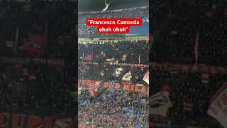 CORO per CAMARDA della CURVA SUD prima di MILAN-FIORENTINA ??⚫️ | Shorts