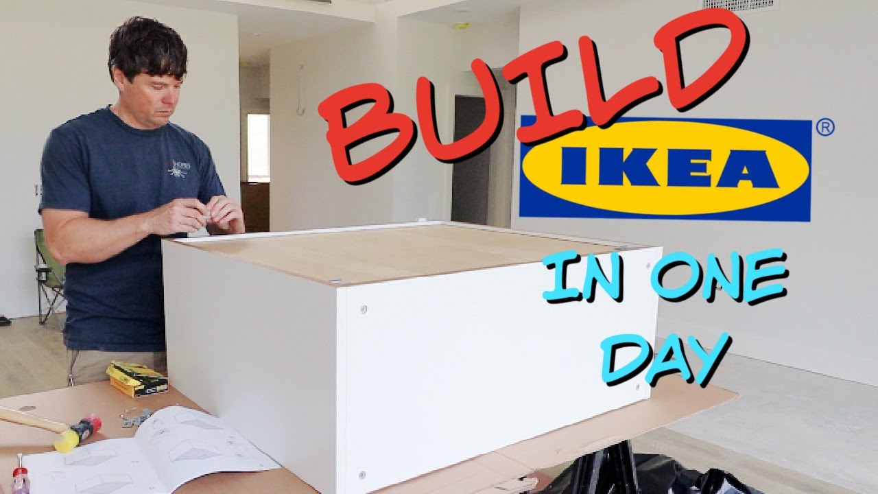 ASSEMBLING IKEA CABINETS IN A DAY - Spec House Kitchen - YouTube