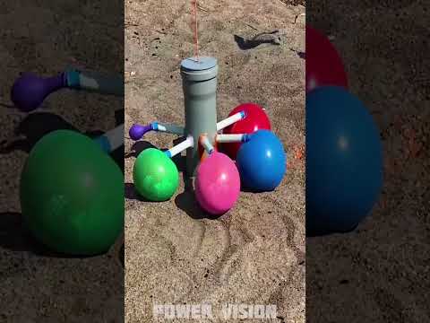 Coca Cola and Mentos inside balloons