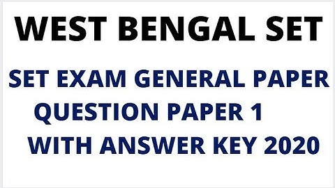 wbset general paper question paper with answer key|wbset|setanswerkey2020