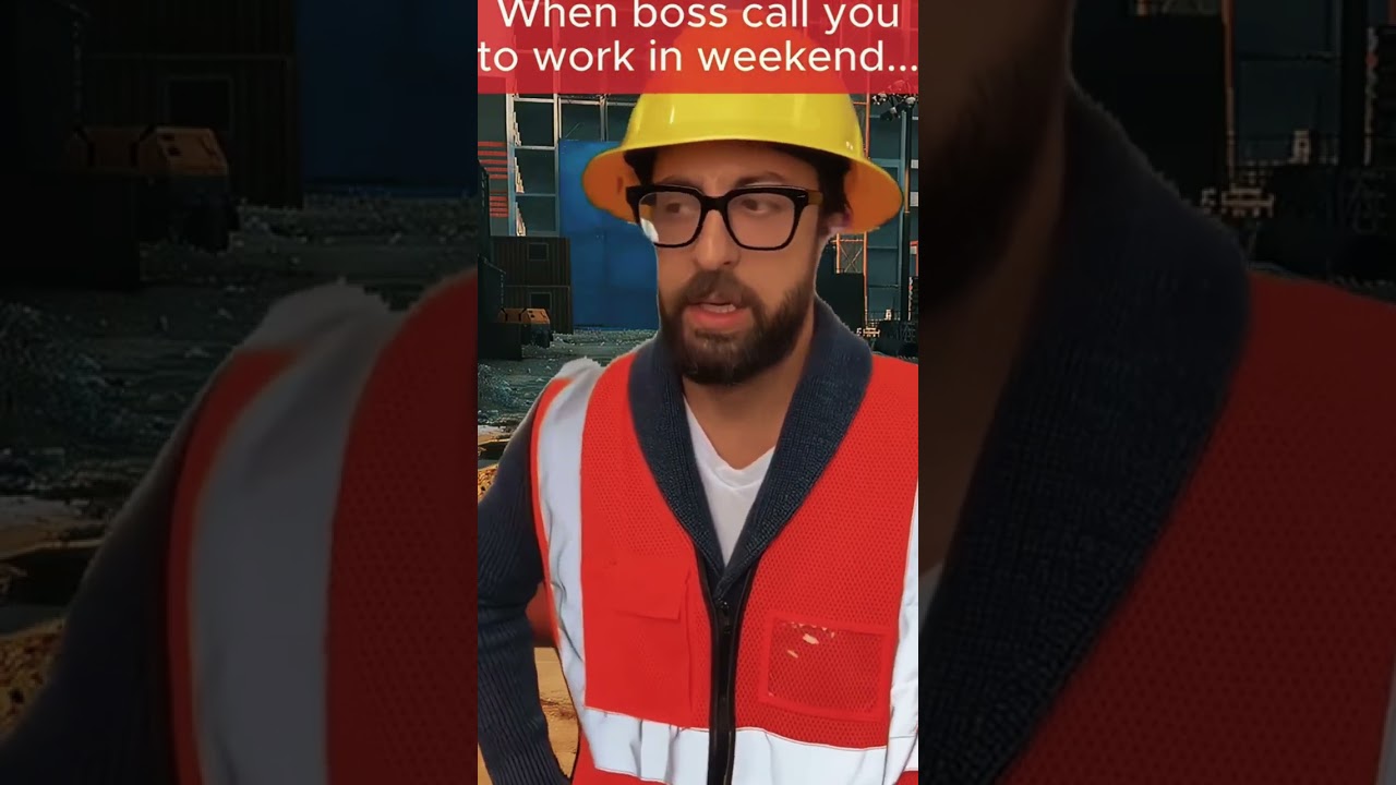 I need day off and first day of work #funnyvideo #construction #funny #engineering #workout