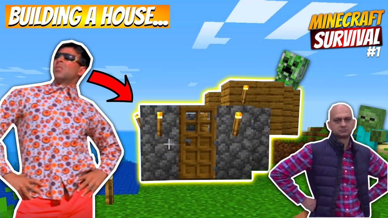 I Built a House In MINECRAFT! Minecraft Survival Series HINDI [EP.1]