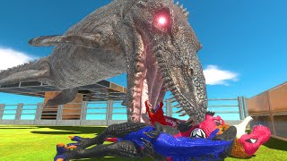 Dr.Strange T-rex Vs Biggest Mosasaurus Rescue🚑Death Run Trap Sword-Animal Revolt Battle Simulator screenshot 2