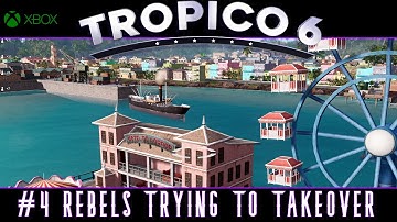 #4 LETS PLAY TROPICO 6 - REBEL ATTACKS HOUSING UPGRADES