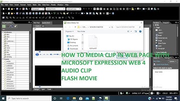 how to add video or audio in html using Microsoft expression web