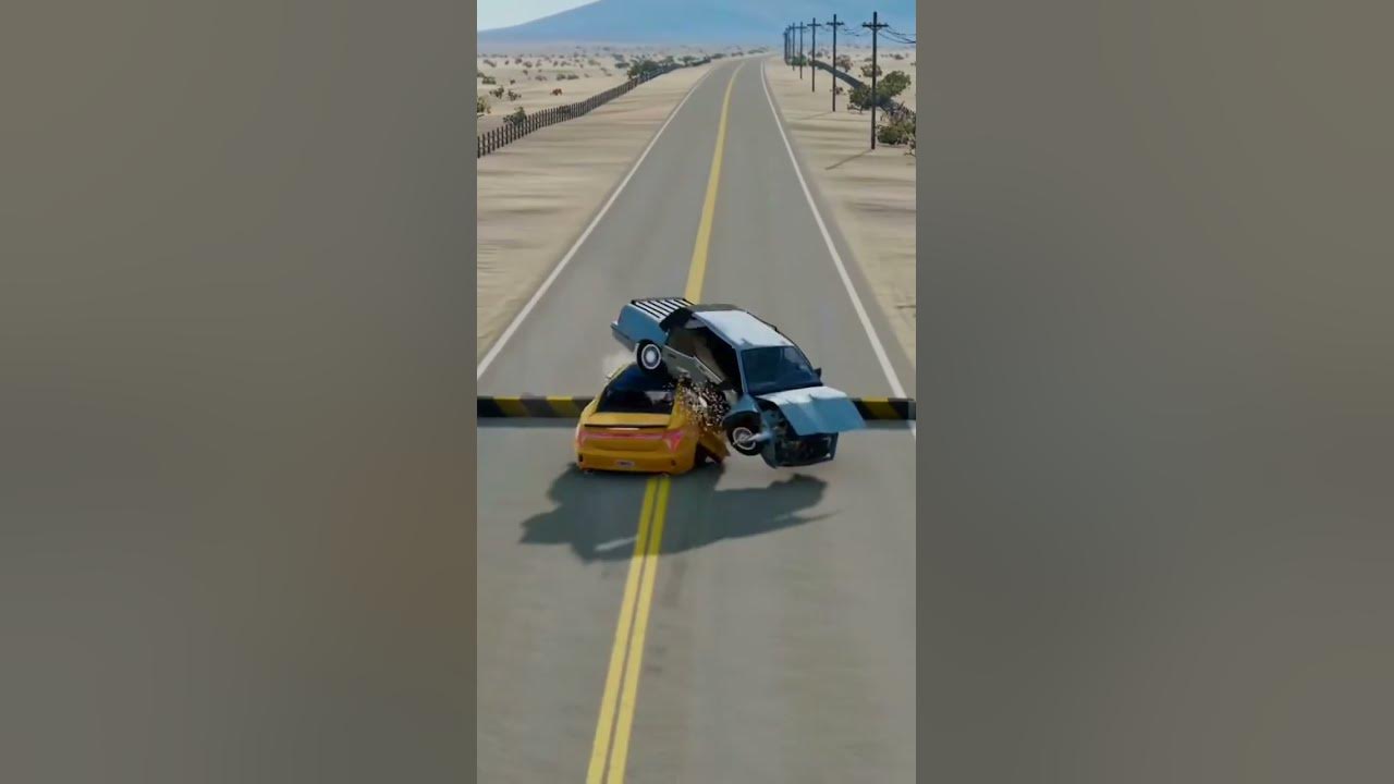 Cars vs Ledge BeamNG Drive realistic crashes & crash test YouTube