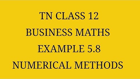 TN 12th Business maths chapter 5 example 5.8