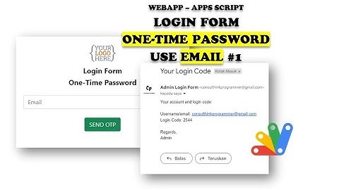 Apps Script - Login Form OTP (One-Time Password) with Email (Demo)