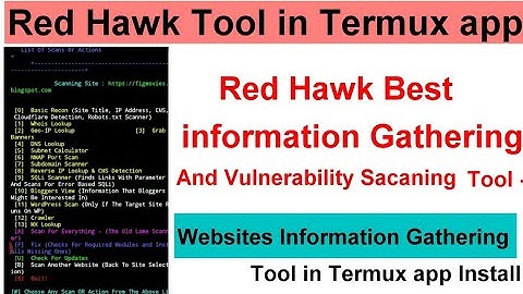 Red Hawk (Termux) Website Information Gathering and Vulnerability Scanning Tool