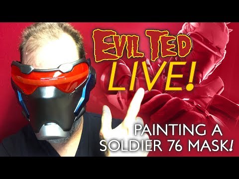 Evil Ted Live: Painting a Soldier 76 Mask.