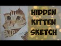 Hidden kitten sketch very easy sadhanas creation majestic learning