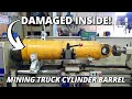 Repair DAMAGED Mining Truck Cylinder Barrel | Part 1 | Machining & Welding