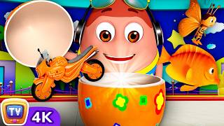 learn orange color surprise eggs colors ball pit show chuchu