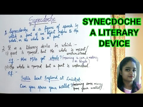Synecdoche | explained with notes and examples ||