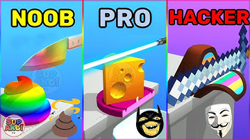 NOOB vs Pro vs HACKER in ASMR Cut | All Levels Gameplay Walkthrough (iOS,Android)
