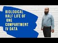 Biological Half life of the one compartment IV data