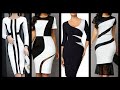 hottest Bodycon black & white office wear dresses collection for business women and girls