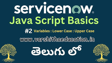 #2 Service Now Java Script Variables #servicenowtraining #servicenow #తెలుగు #servicenowjobs