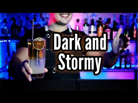 Coctel Dark and stormy ⛈ #short OSCURO Y TORMENTOSO!