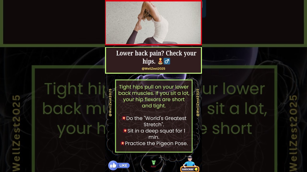 Lower back pain? Check your hips. 🧘‍♂️| 