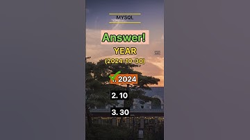 we can master SQL year function  #master #quiz #mysql #oracle #sql #coding