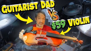 CRINGE! - Guitarist Dad Attempts to Make $59 Glarry Violin Playable