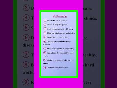 Essay On My Dream Job In English My Dream Job Essay In English 10 Lines On My Dream Job In English