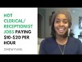 Hot Clerical/ Admin Online Jobs Paying $10-$20 Per Hour