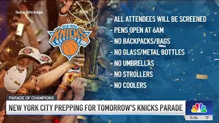 Get to the Knicks parade early: NYPD estimates attendance to be in the millions | NBC New York