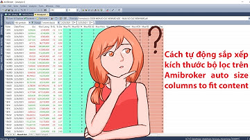 Cách tự động sắp xếp kết quả lọc trên Amibroker (auto size columns to fit content Amibroker)