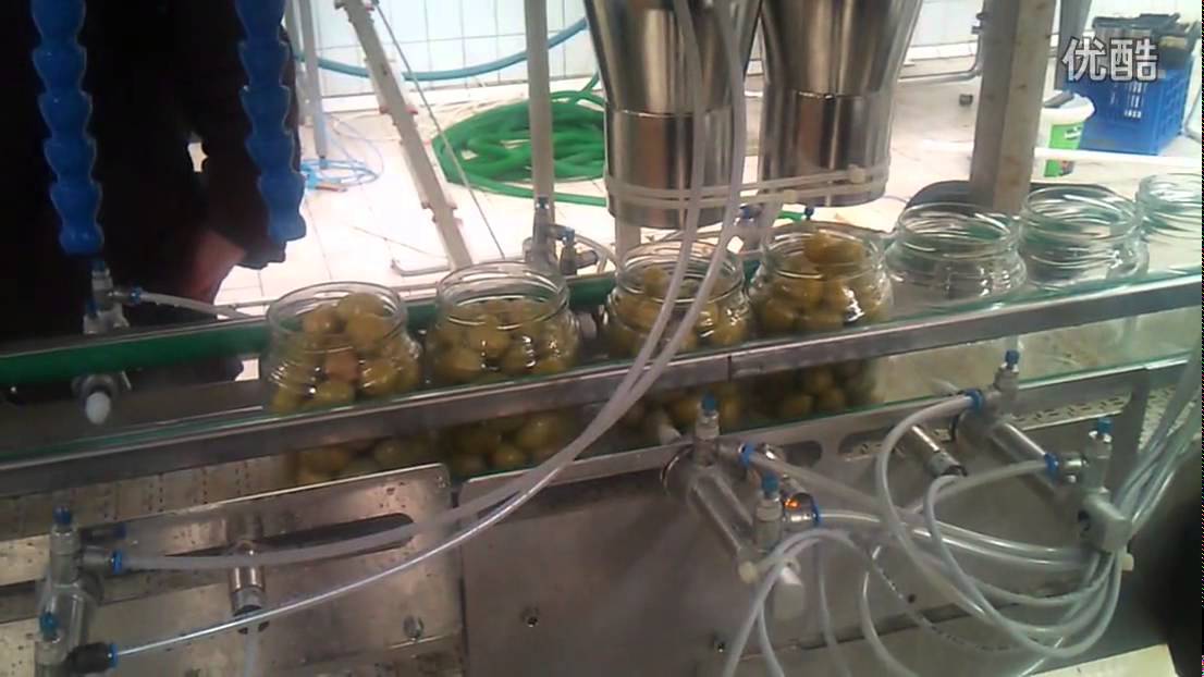 olives packing machine with multihead scale system automatic jar