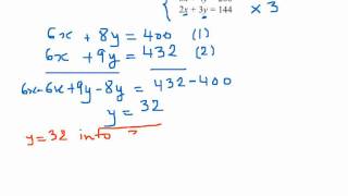 Question 12  November 2011 Paper 3  Simultaneous Equations