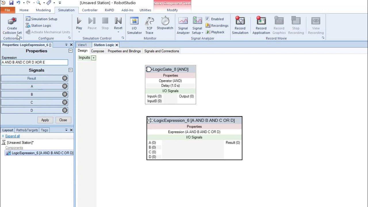RobotStudio Smart Components 1 Logic Gate, Logic Expression, Logic