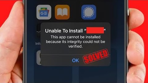 How to Fix Unable to install App iOS integrity Could Not Be Verified | Unable to install App Problem