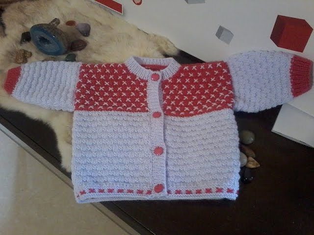 Tuto Tricot Layette Tricoter Un Cardigan Avec Broderies Pour Bebe Youtube