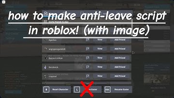 Roblox Tutorial | How to make roblox anti-leave script in Roblox like tubers93 (Require scripts)