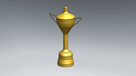 Solidworks TUTORIAL # How to draw a TROPHY #