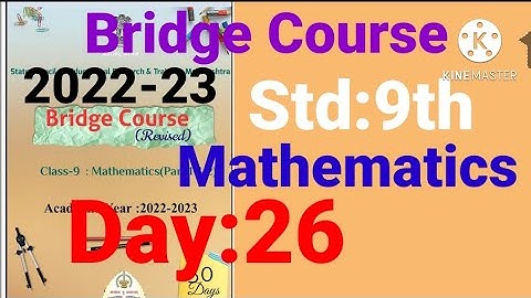 9th||Mathematics||Bridge Course||2022-23 ||Day:26th||English & SemiEnglish||Maths, Class 9,Day:26