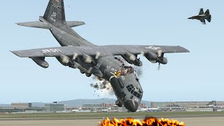 Military Aircraft C-130 Landing Gone Wrong In X-Plane 11