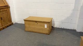 Small Victorian Pine Flat Top Blanket Chest (E0402B) @PinefindersCoUk