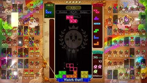 my tetris clear sends 7 lines again at the beginning of tetris 99 invictus today!!!!