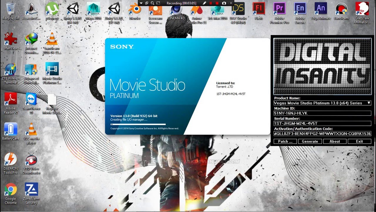 Movie Studio Platinum 13.0 serial key or number