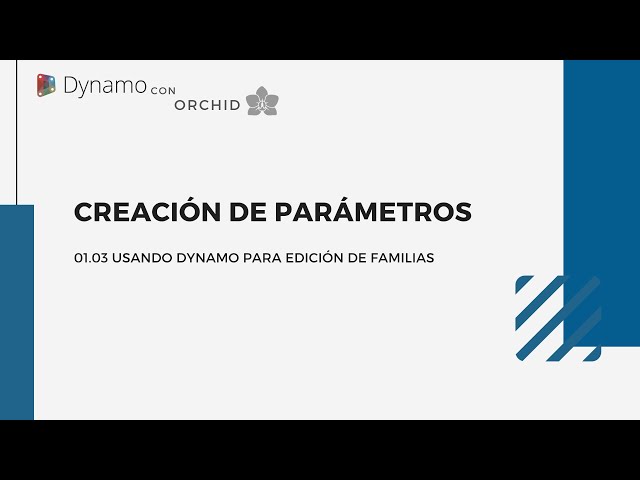 Dynamo para edición de familias | 03 Creacion parámetros con Dynamo