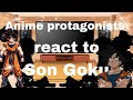 Anime Protagonists react to each other |Part 1| {Goku} [gacha club]
